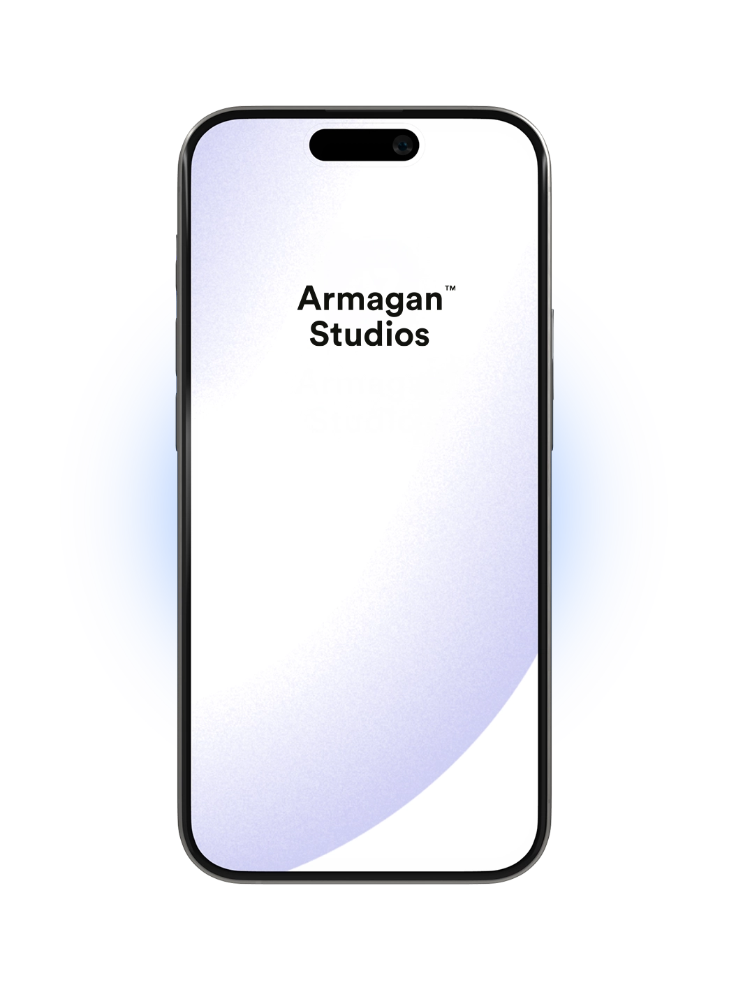 iPhone with Armagan Studios logo